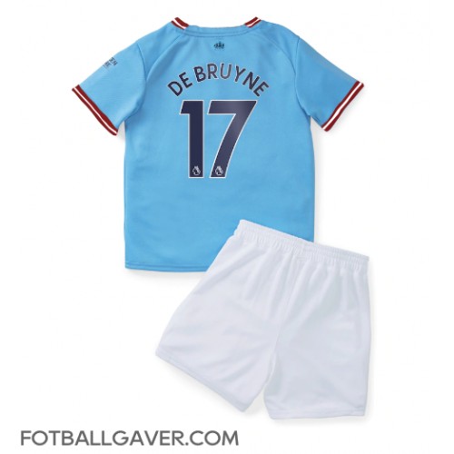 Manchester City Kevin De Bruyne #17 Fotballklær Hjemmedraktsett Barn 2022-23 Kortermet (+ korte bukser)